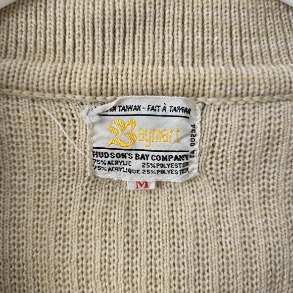 THE BAY Vintage Creme Buttonup Cardigan Womens Size M - Picture 2 of 6